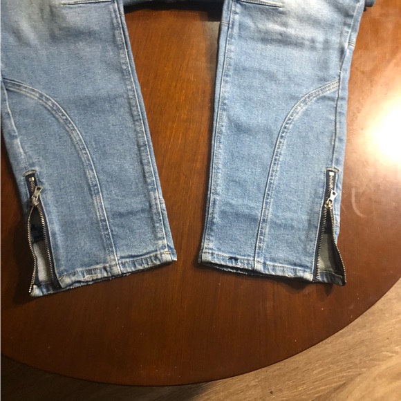 NWOT Fashion Nova Ryda Moto Skinny Jean - Light/Wash Size 42 - Picture 9 of 11